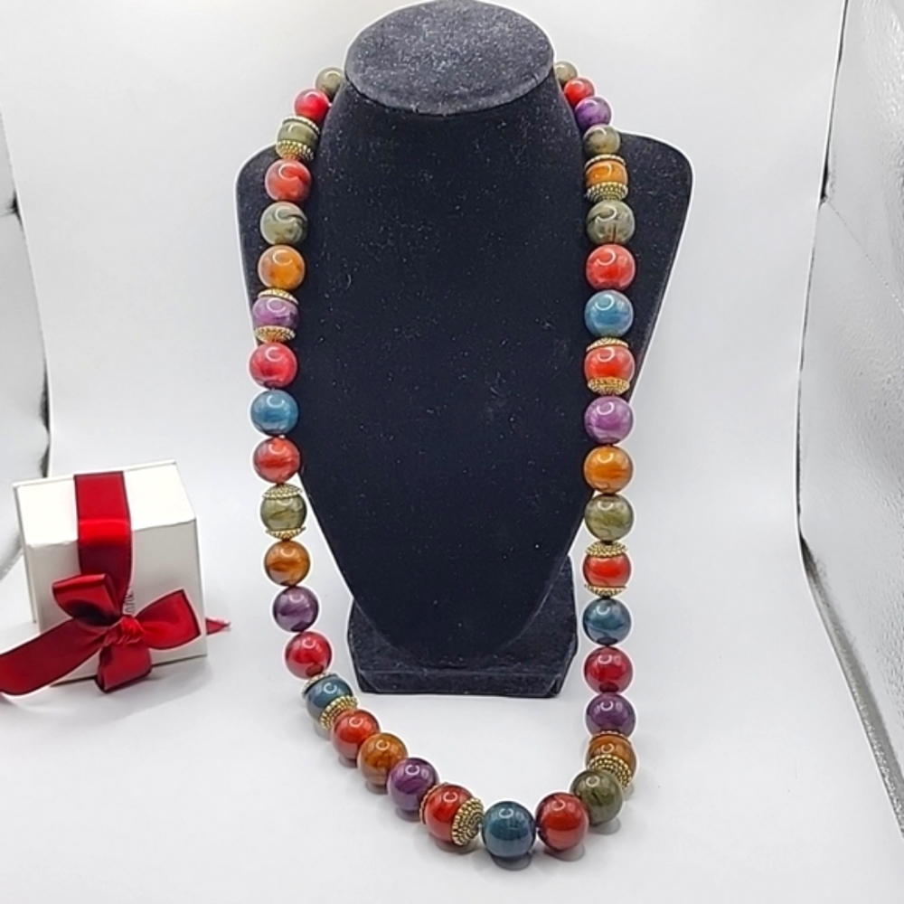 Large beaded Vintage Necklace